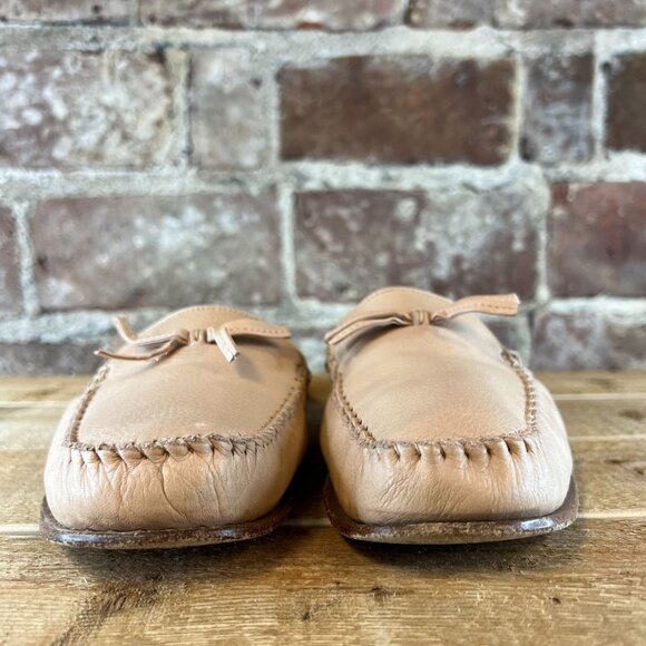 Coach Women's Rayna Mules Slip On Cream Leather Nude Shoes Size 8.5 - Picture 2 of 10